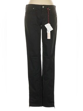Fiorucci Italy Skinny V. Bassa Low Rise Jeans Black Size 26 NWT Deadstock